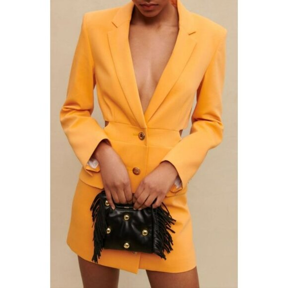 New Maje Size Large Cutout Orange Blazer Dress NWT - Picture 1 of 9
